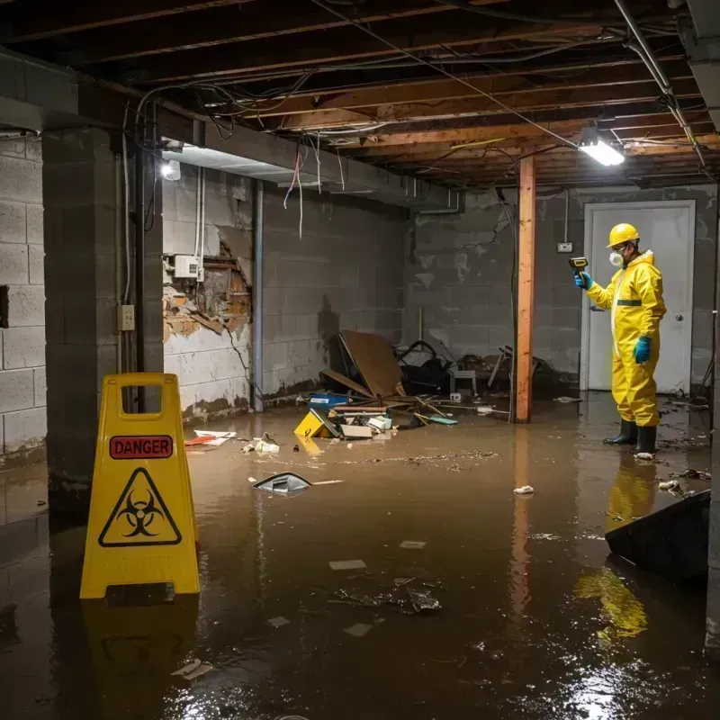 Flooded Basement Electrical Hazard in Knox County, MO Property