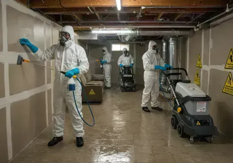 Basement Moisture Removal and Structural Drying process in Knox County, MO